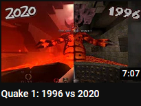 Quake1: 1996 vs 2020 video