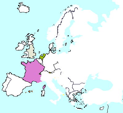 I've been to the European countries in colour
