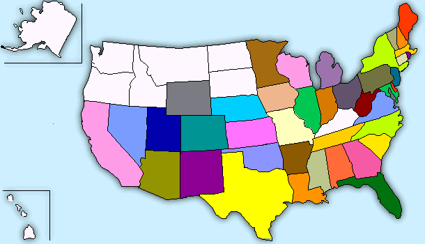 I've been to all states in colour