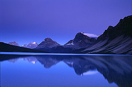 Bow Lake at Dusk