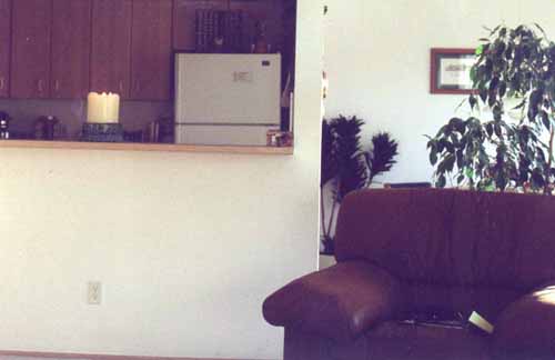 Looking towards kitchen from living area