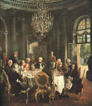 Dinner at the Round Table in Sanssousi Palace 1750