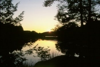 sunset over the Wawayanda Lake 
