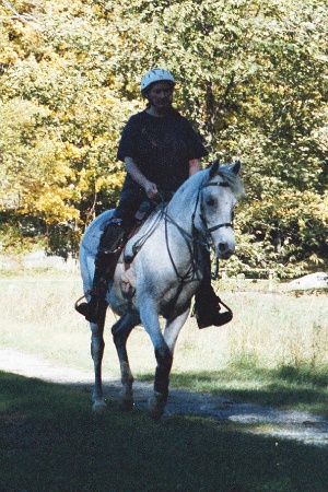 trotting over dam