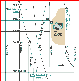 Local map of Lincoln Park area