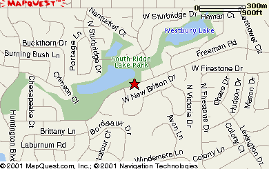 Map of South Ridge Park Area
