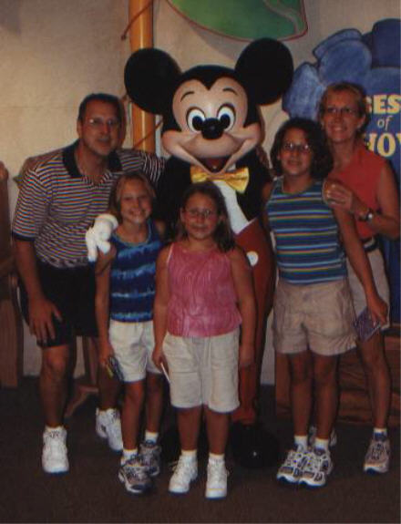 Nancy and family at Disney