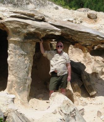 Natural cave along Makewehi Cliffs
