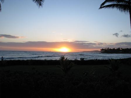 Sunset on the beach
