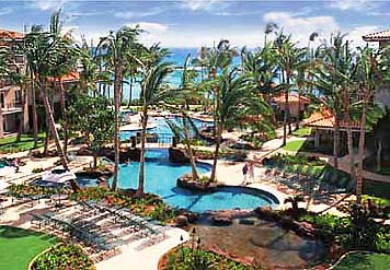 The view from our building to the beach. Photo copyright Marriot.