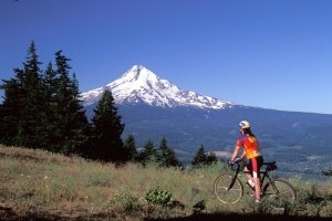 Biking in the National Scenic Area. Photo by Peter Marbach