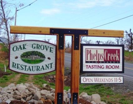 In the tasting room at Phelps Creek