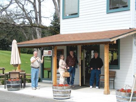 The entrance to Phelps Creek Vineyard Tasting Room