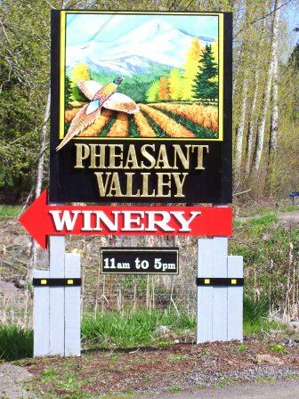 The entrance to Pheasant Valley Winery