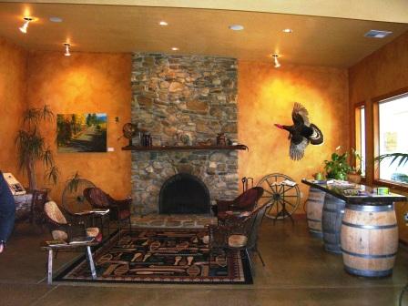 The grand room at Pheasant Valley's tasting facility