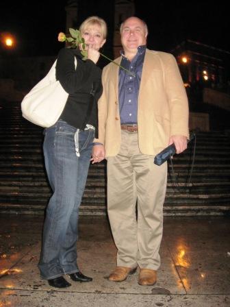 Lisa and Lance at the Spanish Steps in Rome