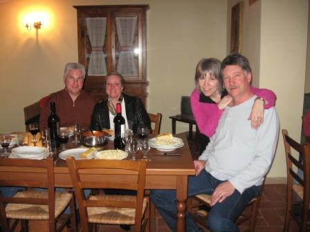 An evening of friends, food and wine