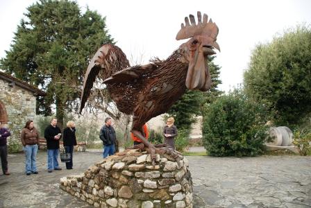 The rooster denotes the Black Cockerel, the sign of Chianti Classico