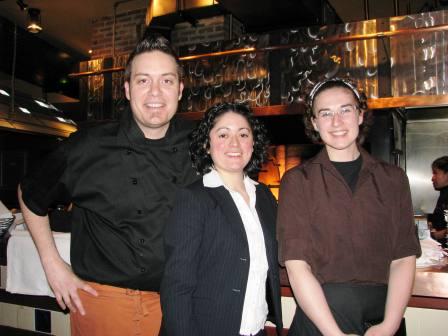 Chef Jason McClure with Asst. General Manager Angela Lopez and our server for the evening Katherine