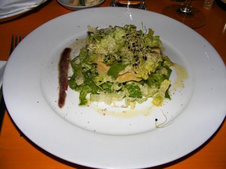 Their wonderful Caesar salad.