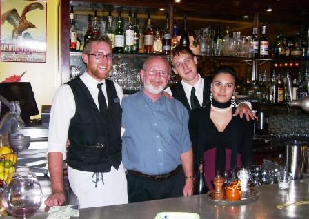 Tim with the staff at The Zinc Bar