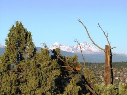 The Sisters from atop Pilot Butte - Photo by Tim Sinniger