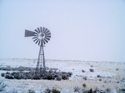Windmill in winter - Photo by Larry Neugart