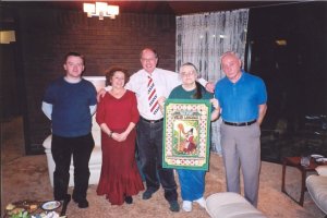 Thursday 27th November 2003 - spending Thanksgiving with my good friends Chris & Bob in Lymm, Warrington, UK. My nephew Howell is on the far left