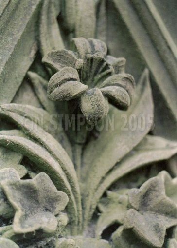 stone carved flower 