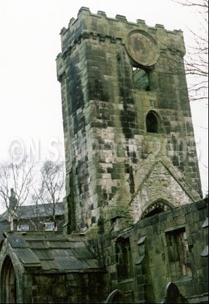 lichen covered tower