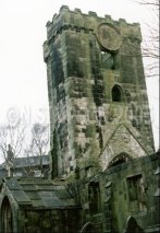 lichen covered tower