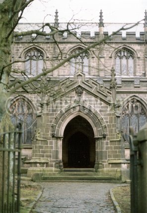 main door to church