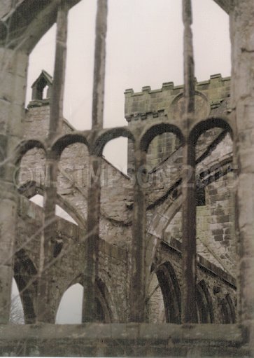 ruins of window arches