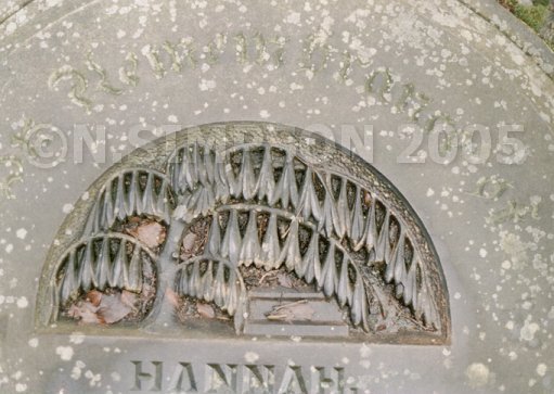 carved willow headstone