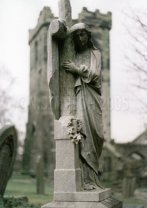 woman holding cross