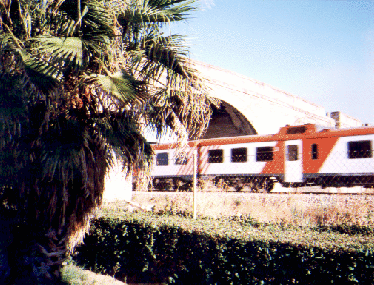 Tren pasando por el Puente