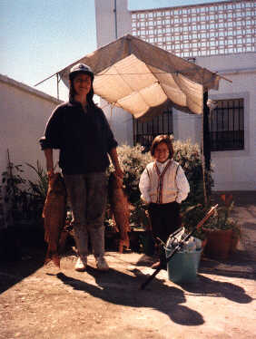 Carpas pescadas en el Rio Guadiana.