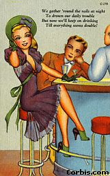 A woman at the bar