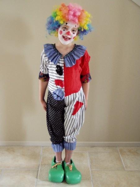 Caitlin dressed as a clown