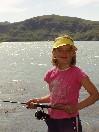 Caitlin fishing at Purau