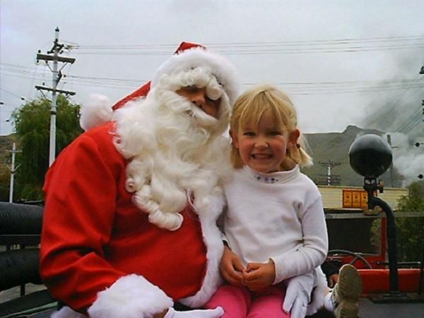 Caitlin & Santa at Ferrymead 2001