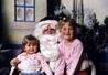 Caitlin and Talia with Santa - 2002