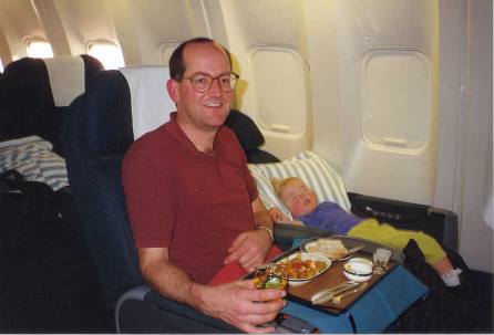 Enjoying the comfort of Business Class