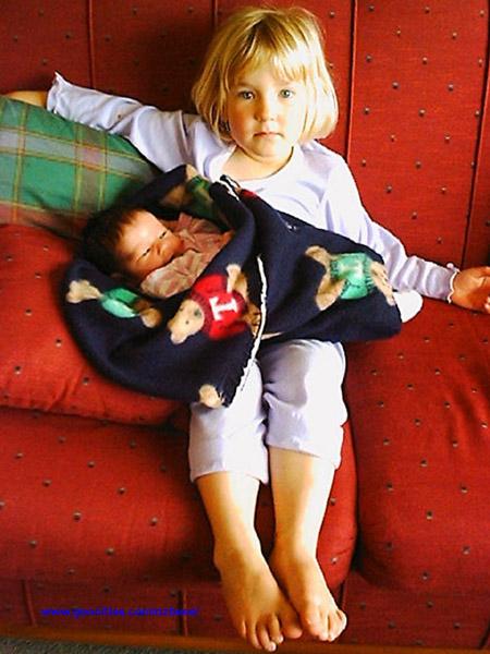 I'm looking after my wee sister