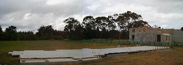 Poured slab