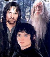 Aragorn, Frodo and Gandalf - click to view larger image
