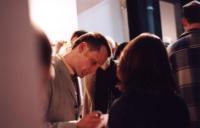 Viggo signing at his exhibition opening