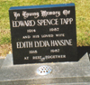 Ed & Edie Tapp's gravestone in Owaka