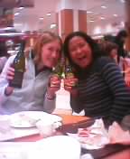 em and amy with steinlarger beer in Yokohama