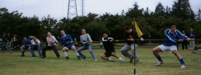 JETS FC team tug of war